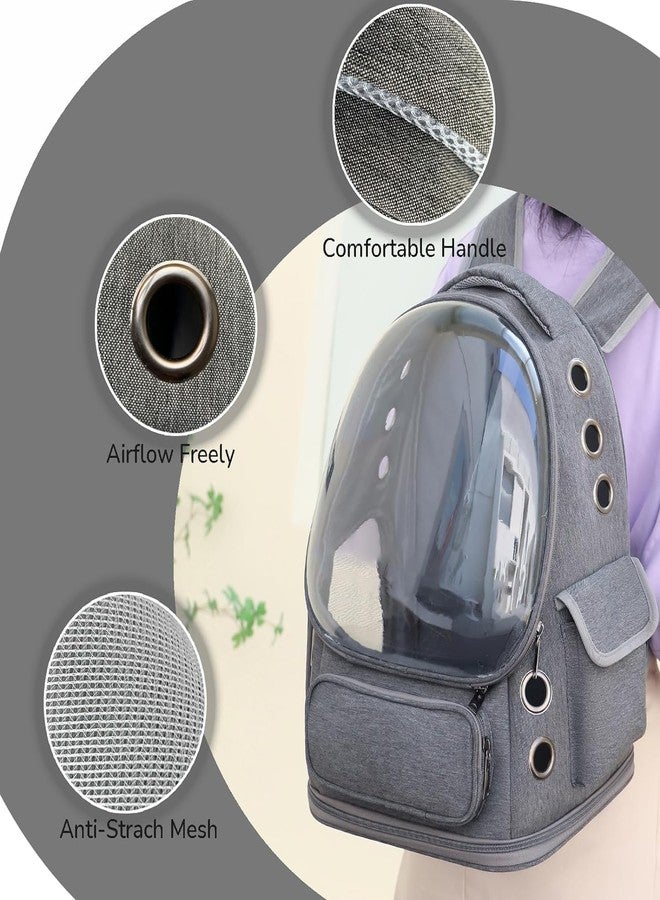 MAPPLE CREATION Astronaut Transparent Pet Carrier Backpack with Collar - for Travel | Hiking | Outdoor Activities | Designed with Breathable Space | Ventilated - Image 5
